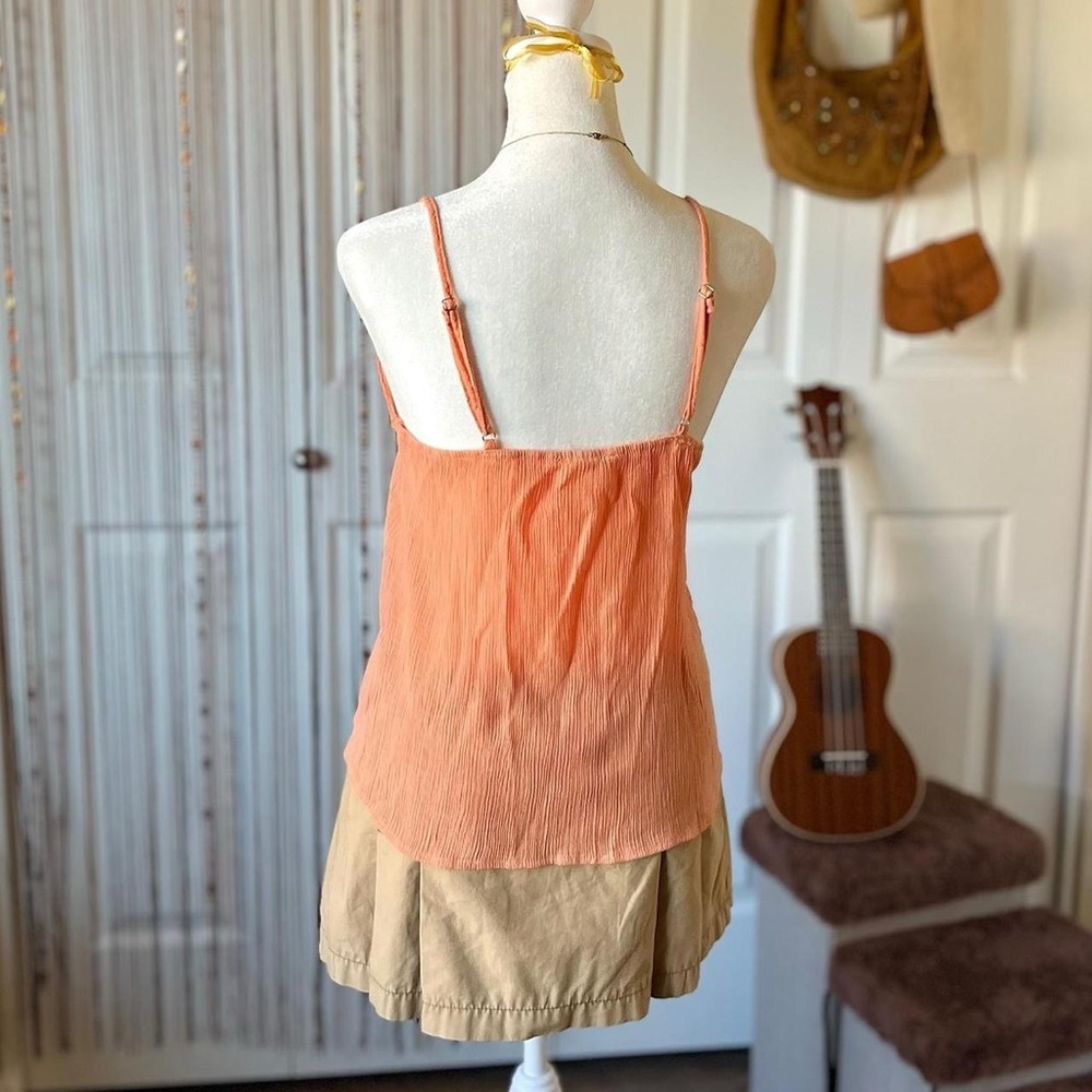 mine coral lace trim cami with buttons - Picture 3 of 3
